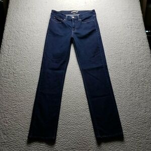 Levis 314 Shaping Straight Jeans Womens 31 Blue Dark Wash Stretch Denim Pants